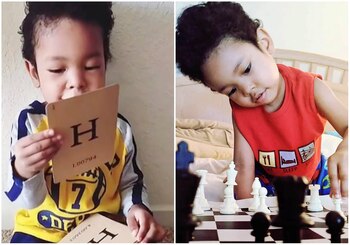 A los tres años, también