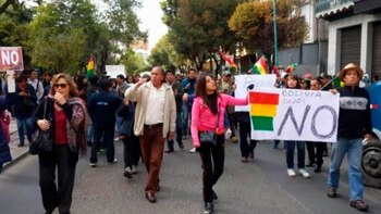 Manifestación en Bolivia contra la