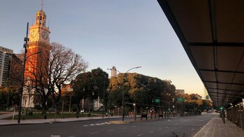 El paro del transporte, reflejado