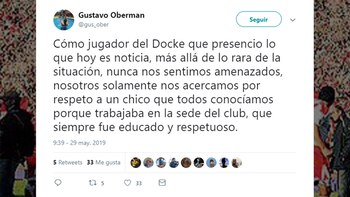 El mensaje de Gustavo Oberman,