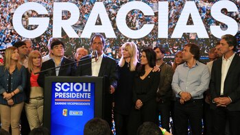 Daniel Scioli en su bunker