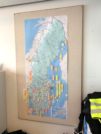 El mapa de Suecia que