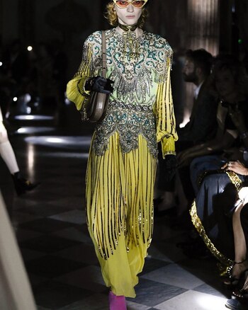 Mix de texturas, Gucci 2020.