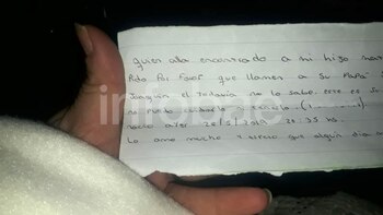 La nota que dejó la