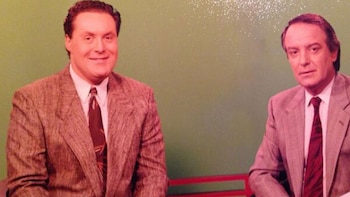 Con Norberto Longo, su compañero