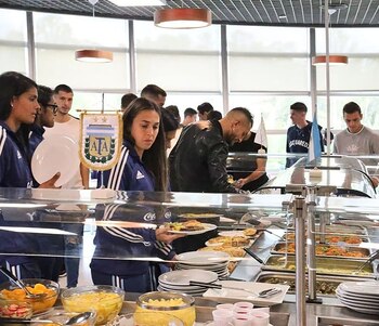 Los planteles compartieron un almuerzo