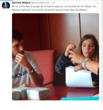 La imagen que publicó Morla