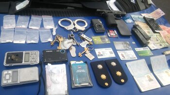 El material incautado al presunto