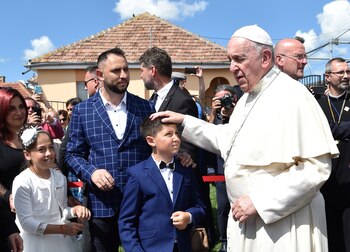 El Papa durante el encuentro
