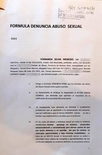 La denuncia que Fernanda Meneses