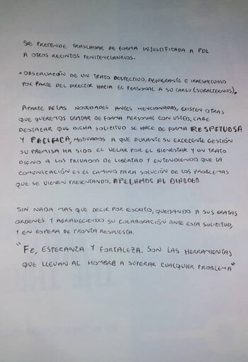 Entre las cosas que reclaman