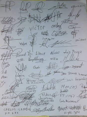 Los firmantes de la misiva