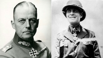 Los líderes alemanes: Comandante Supremo del Oeste, mariscal Gerd von Rundstedt, y el comandante del Grupo de Ejércitos B, general Erwin Rommel (Grosby)