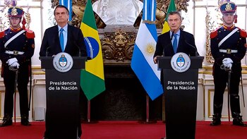 Macri y Bolsonaro, ayer en