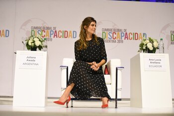 La primera dama Juliana Awada se mostró emocionada