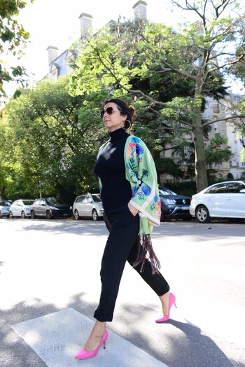 Marité Rizzo con kimono de