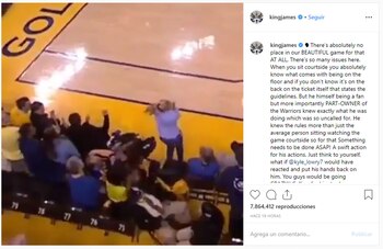 La publicación de Lebron James sobre el escándalo en las Finales de la NBA