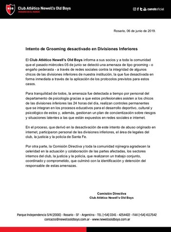 El comunicado de Newell’s tras realizar