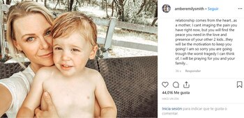 Amber, su esposa, también mandó