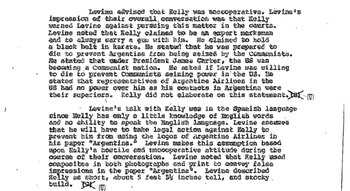 “Kelly fue poco cooperador”: le advirtió