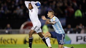 Wuilker Fariñez en el arco