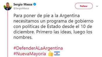 Los mensajes publicados por Massa