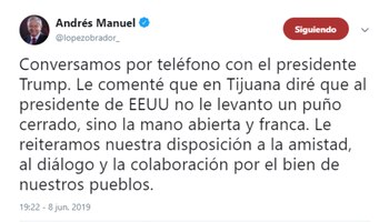 Ese fue el mensaje que