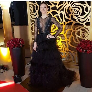 Sofía Zámolo con un vestido