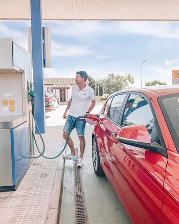 Agustín en plena ruta entre