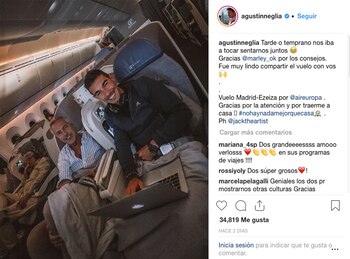 La foto que Neglia subió