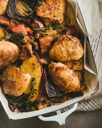 De plato principal: pollo sobre