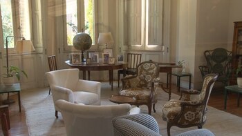 El living de la casa que perteneció a Victoria Ocampo