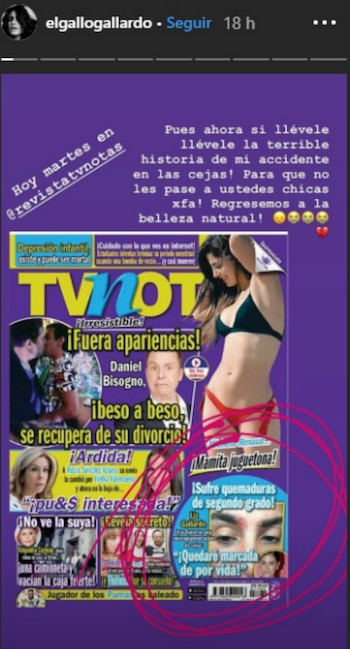 En Instagram compartió la portada de la revista donde habló de lo que le ocurrió