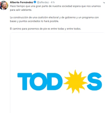 El mensaje con el que Alberto Fernández y Sergio Massa presentaron el nombre de la nueva coalición