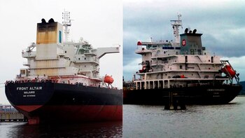 Los dos buques petroleros víctimas