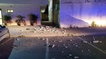 El proyectil impactó contra un