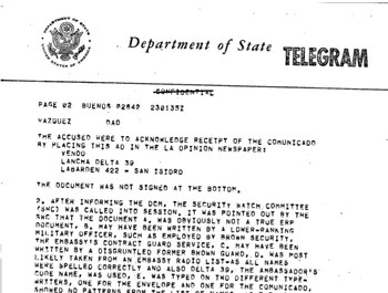 El supuesto comunicado del ERP