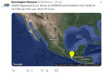 Tras este sismo, el SSN