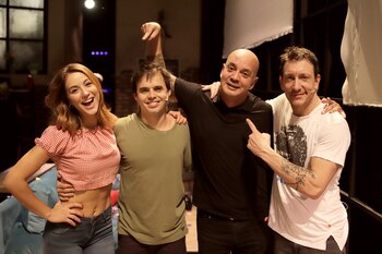 Los protagonistas de la obra,