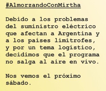 El mensaje que se publicó