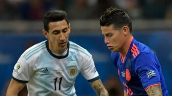 Di María, ante James Rodríguez: