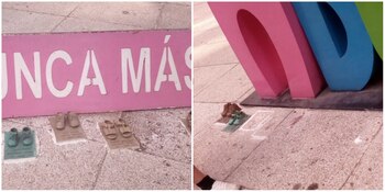 Los zapatitos rendían homenaje a