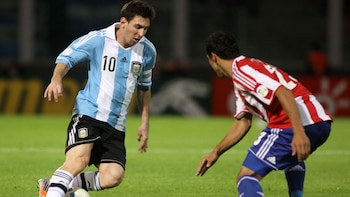 Messi durante el partido de