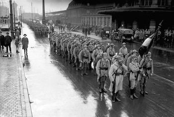 Tropas francesas en la ciudad