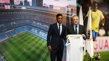 Rodrygo posó junto al presidente