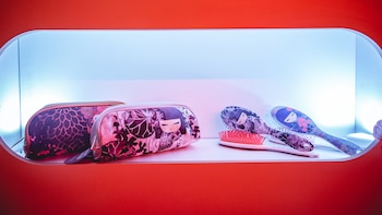 Cartucheras y cepillos de pelo,