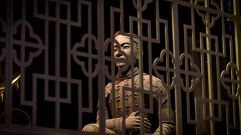 Detalle de los dos grandes guerreros,