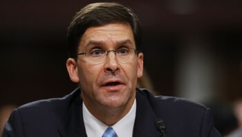 Mark Esper, en una audiencia