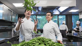 Carme Ruscalleda, y su hijo