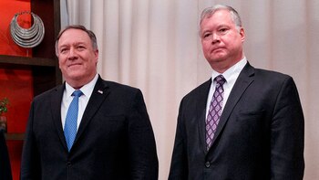 Mike Pompeo y Stephen Biegun